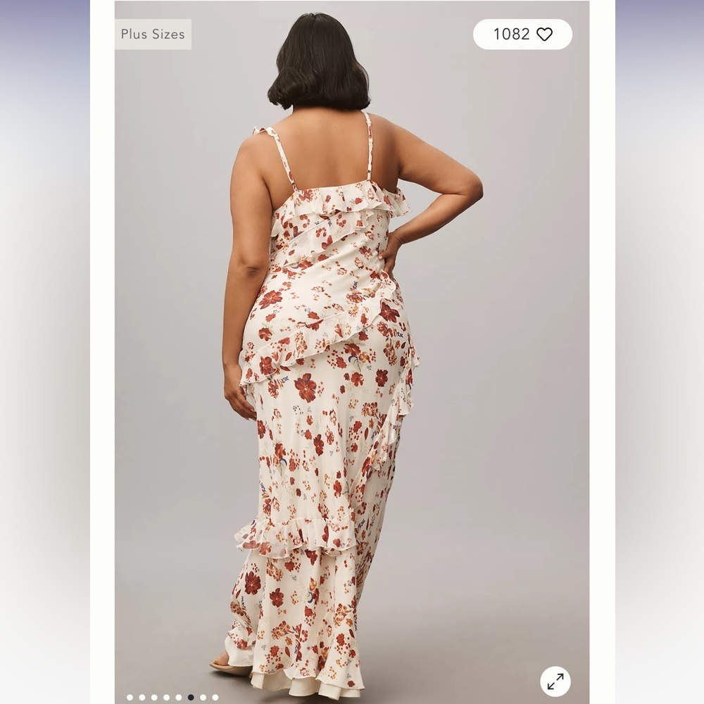 NWT Let Me Be Anthropologie Sleeveless Ruffle Maxi Dress - Picture 6 of 8